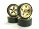 ドリフト専用樹脂タイヤ&5本スポーク・ゴールドメッキホイール(26mm/4コ入)