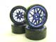 ドリフト専用樹脂タイヤ&5本メッシュホイール・ブルーメッキホイール(26mm/4コ入)