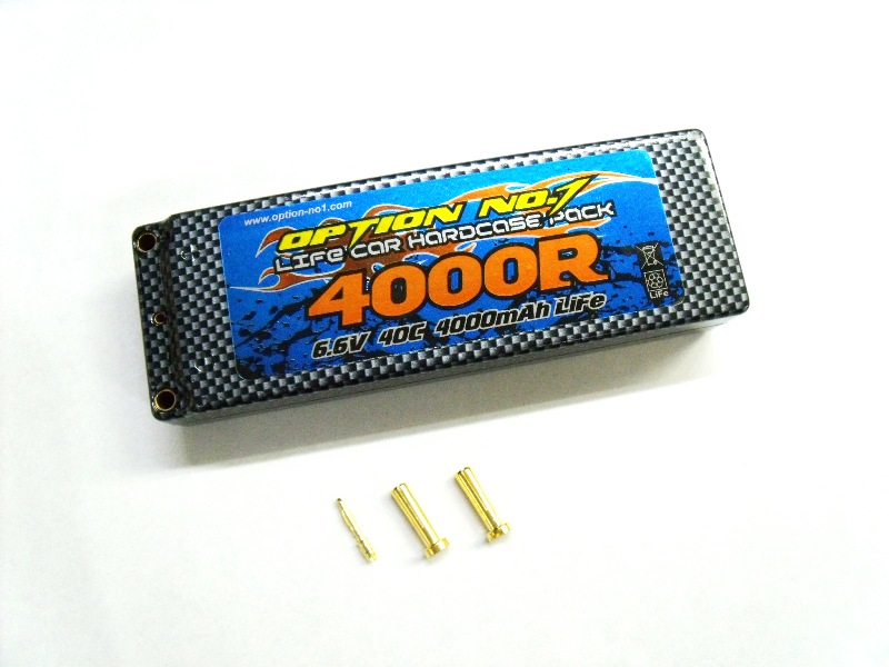 OPTION No.1/ドリームパワーLiFe 6.6V 2600 30C(タミヤ型 - 2P変換付)